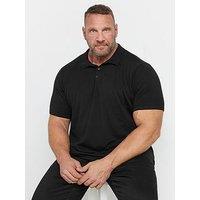 Badrhino Short Sleeve Knitted Polo Shirt - Black