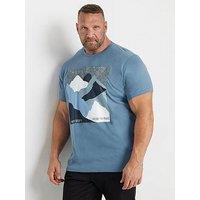 Badrhino Abstract Mountain T-Shirt - Blue