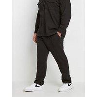 Badrhino Textured Jersey Joggers - Black