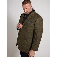 Badrhino Long Checked Suit Jacket - Brown