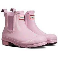 Hunter Womens Original Gloss Chelsea Boots - Pink Nectar