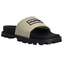 Hunter Vegan Synthetic Leather Slider - Gravel
