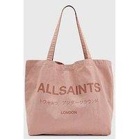 Allsaints Underground Logo Printed Tote Bag - Pink