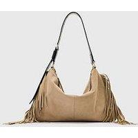 Allsaints Edbury Suede Tote Fringe Bag - Light Brown