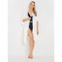 Long Tall Sally Tassel Trim Kaftan - White