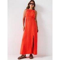 V By Very Bubble Strap Maxi Dress - Pink