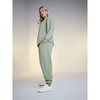 Yours Curve Cuffed Joggers - Green