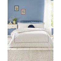 Catherine Lansfield Scallop Border Duvet Cover Set - Navy