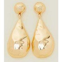 Accessorize Large Hammered Teardrop Earrings