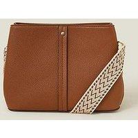 Accessorize Webbing Strap Cross Body Bag - Tan