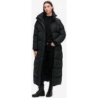 Superdry Maxi Longline Puffer Coat - Black