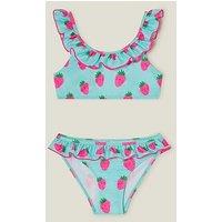 Accessorize Girls Strawberry Bikini - Light Blue