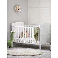 Obaby Grace Cot Bed + Fibre Mattress - White