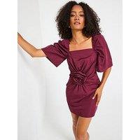V By Very Puff Sleeve Corsage Mini Dress