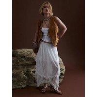 River Island Lace Hem Skirt - White