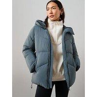 The Very Collection Short Hooded Padded Jacket - Grey