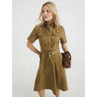 River Island Utility Belted Dress - Beige