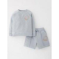 Mini V By Very Boys Sweat And Short Washed Set - Multi