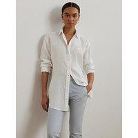 Lauren By Ralph Lauren Zavandra-Long Sleeve-Button Front Shirt - White