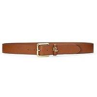 Lauren By Ralph Lauren Logo Keeper Leather Belt - Tan