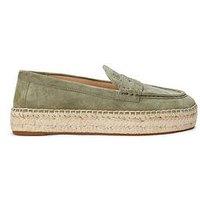 Lauren By Ralph Lauren Luize Suede Espadrille Loafer - Sage Green