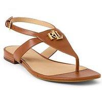 Lauren By Ralph Lauren Everley Leather Sandal - Tan