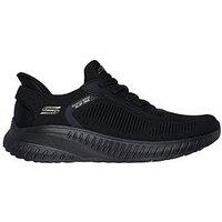 Skechers Wide Fit Bobs Sport Squad Chaos Current Muse Slip-Ins Trainer - Black