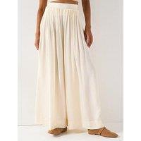 V By Very Pleated Extreme Trouser - Cream