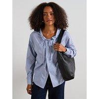 V By Very Stripe Blouse - Blue