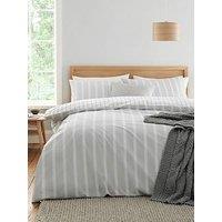 Bianca Ashford 100% Cotton Stripe Silver Duvet Set