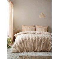 Pineapple Elephant Zanzibar Yarn Dyed Stripe Duvet Set - Clay