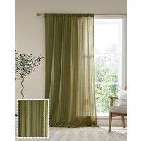 Pineapple Elephant Zofia Broderie Anglaise 100% Cotton Panel Slot Top Voile