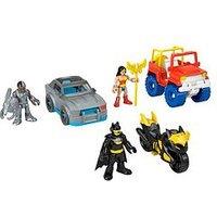 Imaginext Dc Super Friends Batman Gift Set With Wonder Woman And Cyborg, 9 Piece Preschool Toy