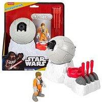 Imaginext Rebel Base Cannon Toy With Luke Skywalker Diecast Character Key, 5 Pieces