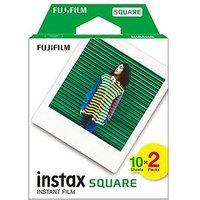 Fujifilm Instax Square Instant Photo Film - White, 20 Shot Pack