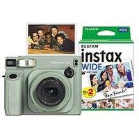 Fujifilm Instax Wide 400 Ex D Instant Camera - Sage Green - Camera + 20 Shot Pack