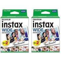 Fujifilm Instax Wide Picture Format Instant Photo Film - White - Pack Of 40