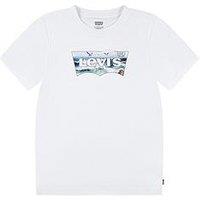 Levi'S Boys Crashing Waves Short Sleeve Batwing T-Shirt - White