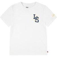 Levi'S Boys "Ls" Monogram Short Sleeve T-Shirt - White
