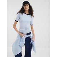 River Island Ballet Sleeve T-Shirt - Blue