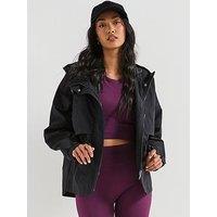 V By Very Nylon Hooded Water Resistant Jacket - Black