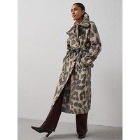 The Very Collection Longline Wrap Coat - Multi