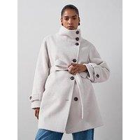 The Very Collection Funnel Neck Coat - Cream