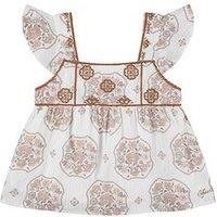 Levi'S Girls Print Flutter Sleeve Top - Cream