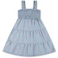 Levi'S Girls Baby Doll Smocked Dress - Light Blue