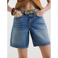 River Island Longline Bermuda Shorts - Blue