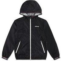 Levi'S Boys Logo Tape Detailed Wind Jacket - Black