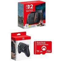 Nintendo Switch 2 + Mario Kart World + Pro Controller + 256Gb Sandisk Micro Sd Card