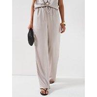 V By Very Satin Pleated Trousers - Grey