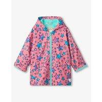 Hatley Girls Watercolour Doodles Zip Up Rain Jacket - Pink